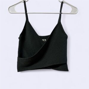 Black Ribbed Women's Top